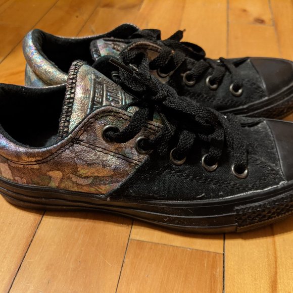 Rainbow Oil Slick Converse Sneakers - Picture 2 of 5